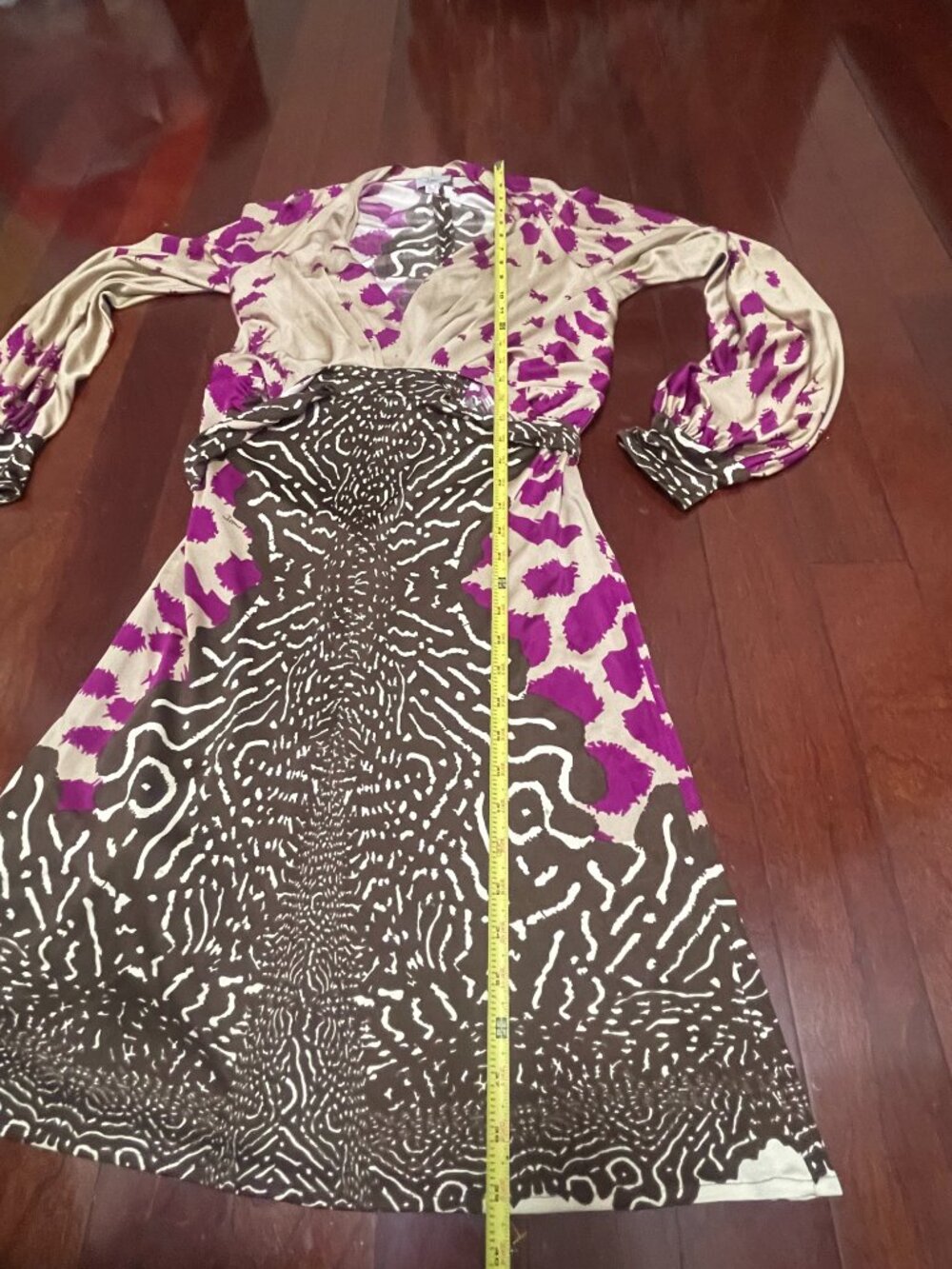 Issa London 100% Silk Abstract Print Wrap Dress US 8 - Picture 8 of 10